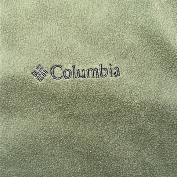 Men’s Columbia Fleece Pullover Green and Black Duotone Gorpcore Comfy Size L - Picture 3 of 5